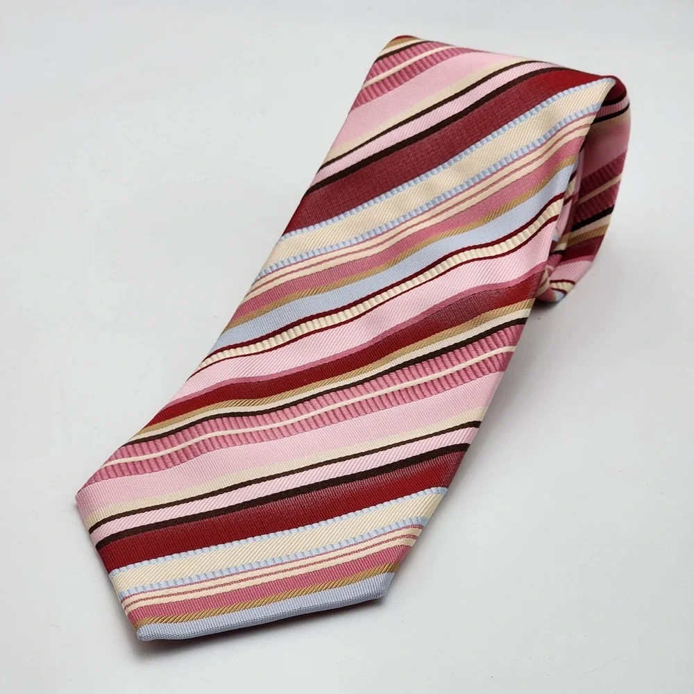 Charles Tyrwhitt Multicolor Striped Men's 100% Silk Tie.‎ Made In Italy NWOT